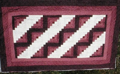 Fields and Furrows quilt, 1884 by American School